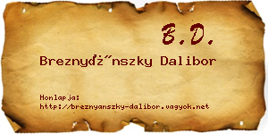 Breznyánszky Dalibor névjegykártya